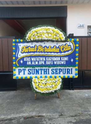 Papan Bunga Duka di Kebon Waru